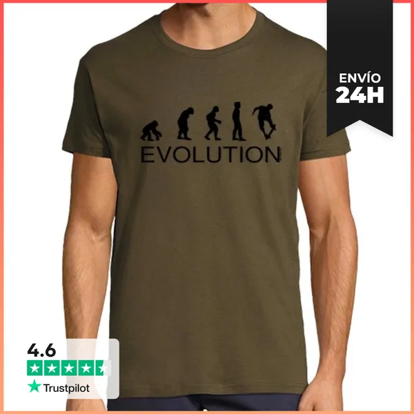 Camiseta Hombre Clásica Evolution Skate LaTostadora