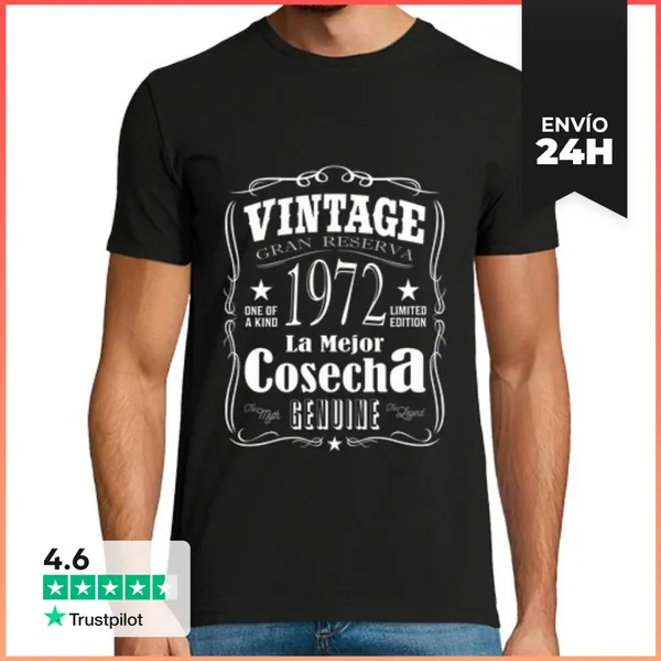 Camiseta Hombre Clásica La Mejor Cosecha 1972 LaTostadora