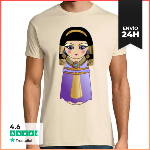 Camiseta Hombre Clásica Kokeshi Cleopatra LaTostadora