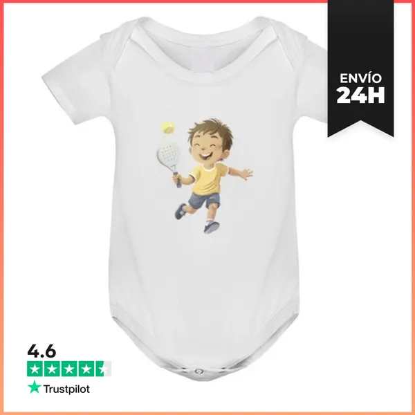 Body Bebé Niño Jugando A Padel LaTostadora