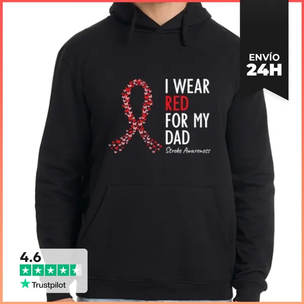 Sudadera Unisex Con Capucha Llevo Rojo Por La Concienciación