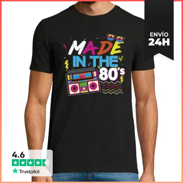 Camiseta Hombre Clásica Made In 80s LaTostadora