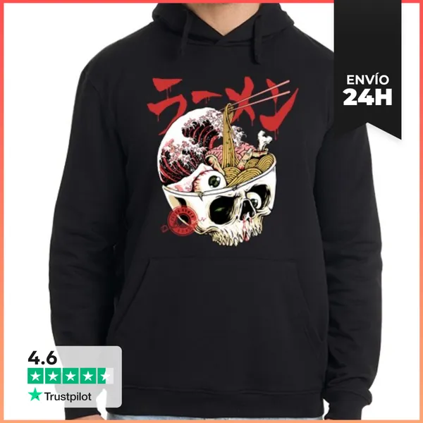 Sudadera Unisex Con Capucha Ramen Aterrador LaTostadora