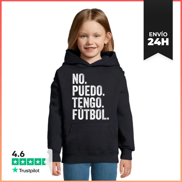 Sudadera Para Niños Con Capucha NO PUEDO TENGO FÚTBOL RETRO