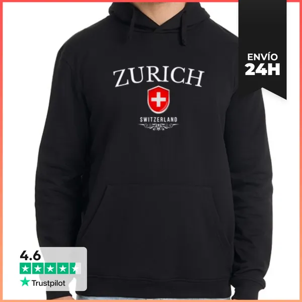 Sudadera Unisex Con Capucha Amo Zurich, Recuerdo De Zurich