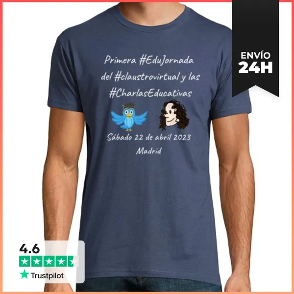 Camiseta Hombre Clásica Jornadas Madrid Blanco LaTostadora