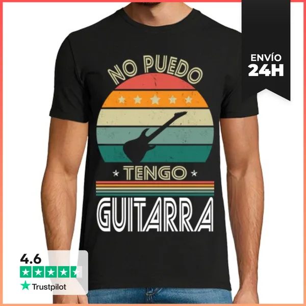 Camiseta Hombre Clásica No Puedo Tengo Guitarra LaTostadora