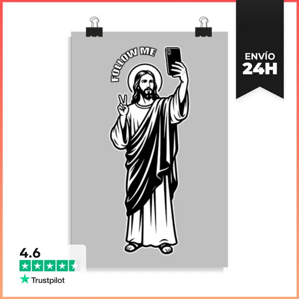 Póster Vertical Jesús Sígueme Redes Sociales LaTostadora