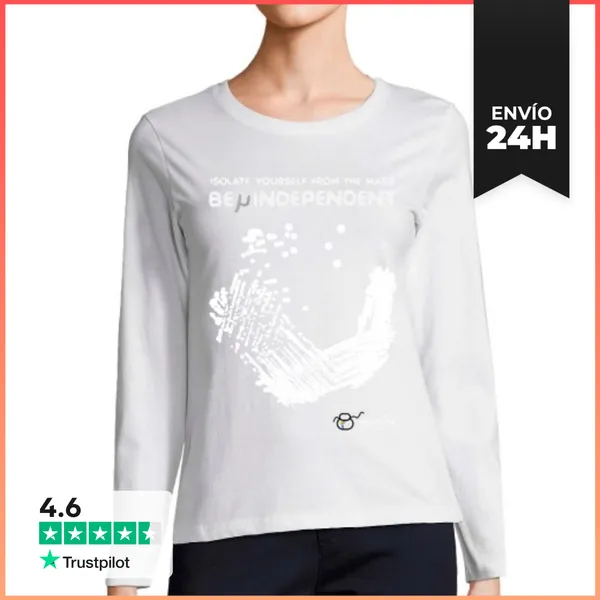 Camiseta Mujer Manga Larga Be Μindependent LaTostadora