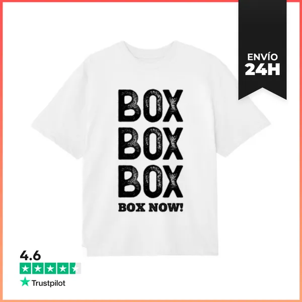 Camiseta Oversize BOX BOX BOX BOX NOW F1 LaTostadora