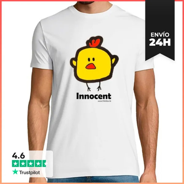Camiseta Hombre Clásica Pollito Inocente LaTostadora