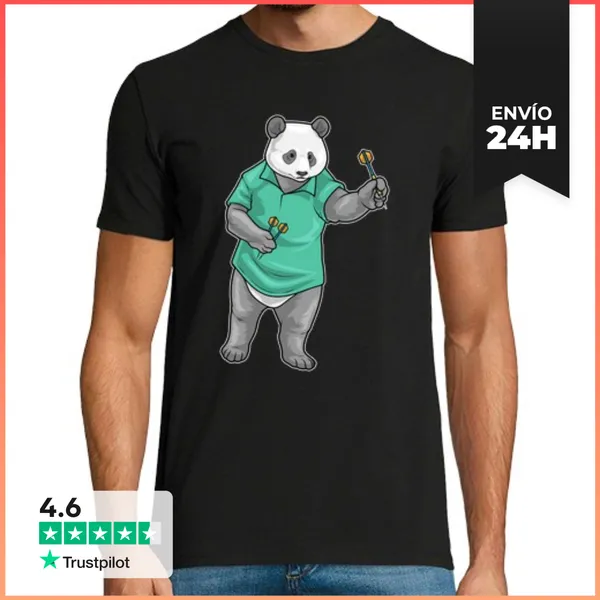 Camiseta Hombre Clásica Dardos De Panda Dardo LaTostadora