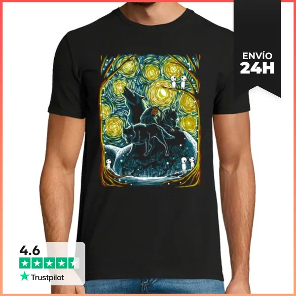 Camiseta Hombre Clásica Starry Forest LaTostadora