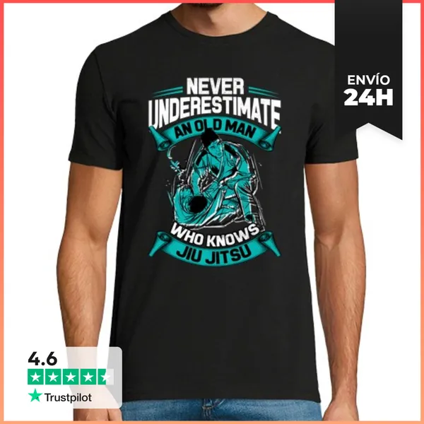 Camiseta Hombre Clásica Nunca Subestimes A Un Anciano Que