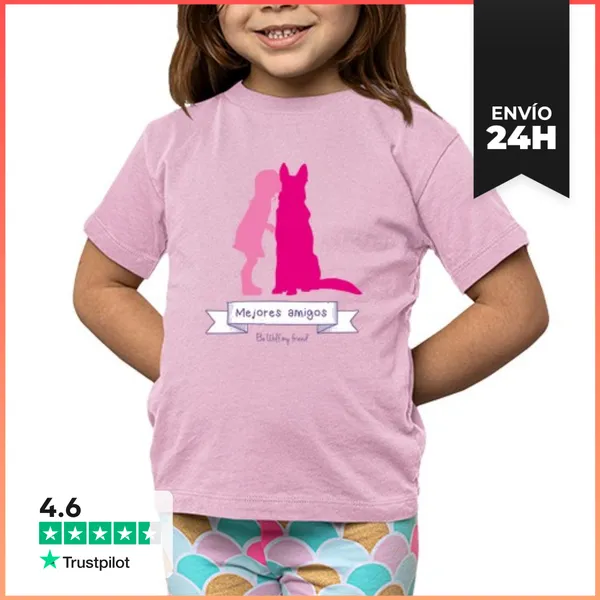 Camiseta Clásica Para Niños Mejores Amigos Niña Camiseta