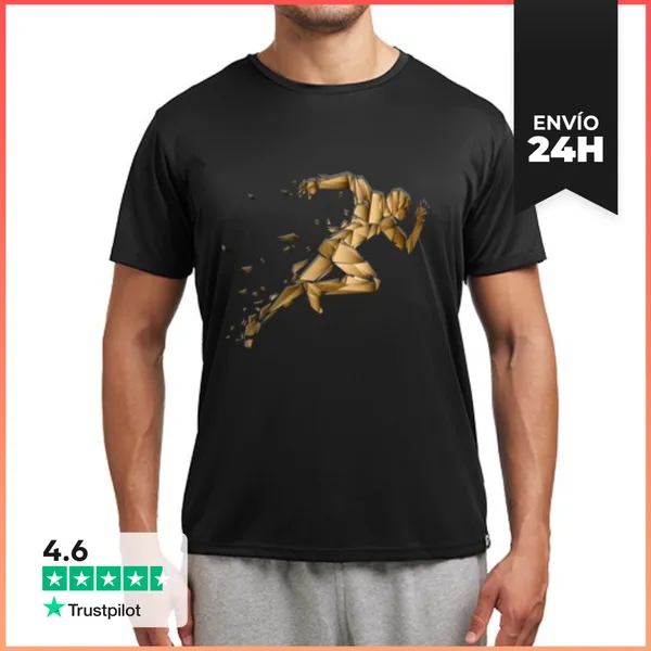 Camiseta Deportiva Hombre Arte Corredor LaTostadora