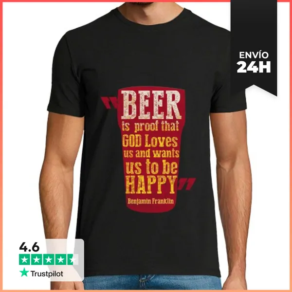 Camiseta Hombre Clásica Benjamin Franklin LaTostadora
