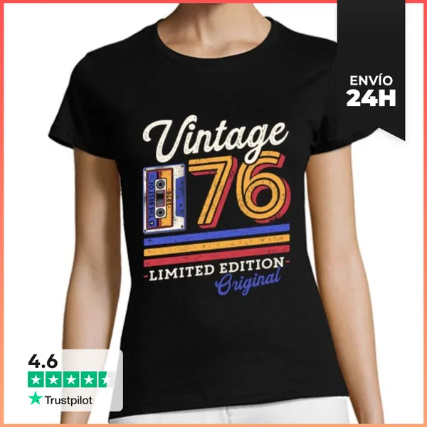 Camiseta Mujer Clásica Vintage 1976 LaTostadora