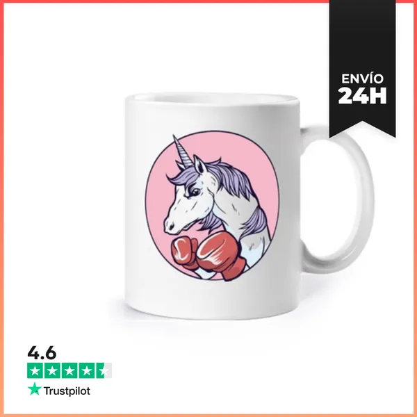 Taza Boxeo Unicornio LaTostadora