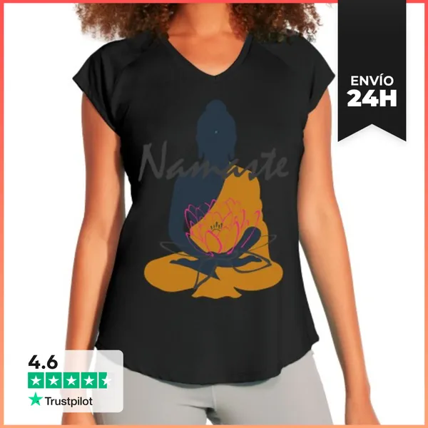 Camiseta Deportiva Mujer Namaste / Yoga / Relajacion LaTostadora