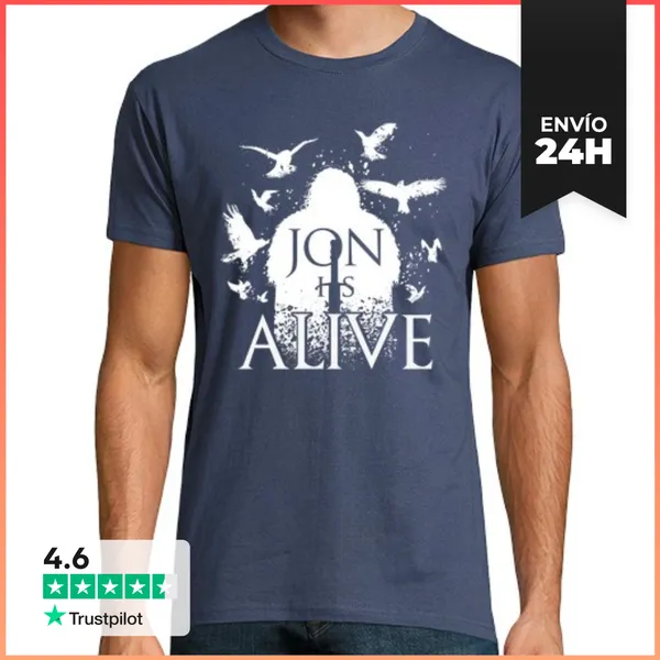 Camiseta Hombre Clásica Jon Está Vivo LaTostadora