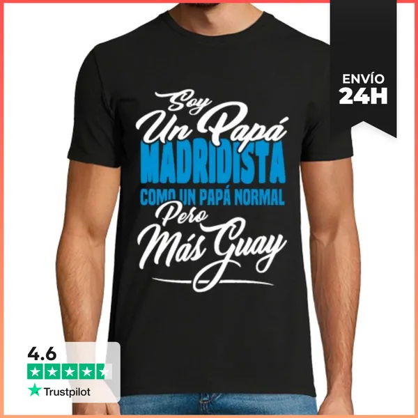 Camiseta Hombre Clásica Un Papá Madridista LaTostadora