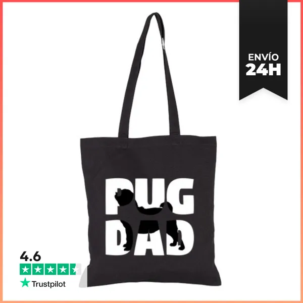 Bolsa De Tela Papá De Pug Regalo De Pug Papá Perro Papá