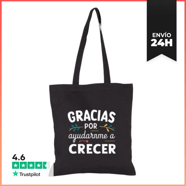 Bolsa De Tela Tote Bag Gracias Por Ayudarnos A Crecer LaTostadora