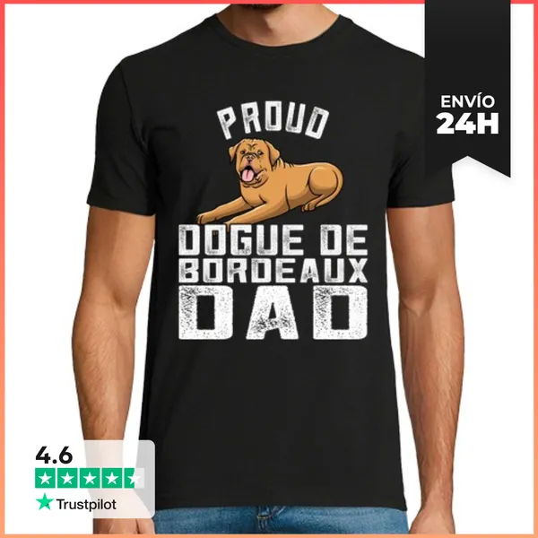 Camiseta Hombre Clásica Perro Dogo De Burdeos LaTostadora