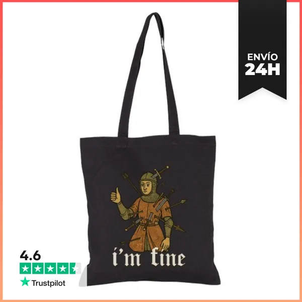 Bolsa De Tela Estoy Bien Arte Medieval LaTostadora