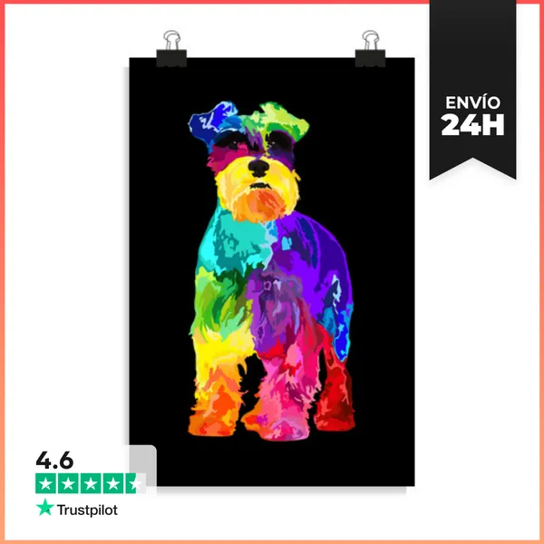 Póster Vertical Regalos Para Amantes De Los Perros Mini Schnauzer