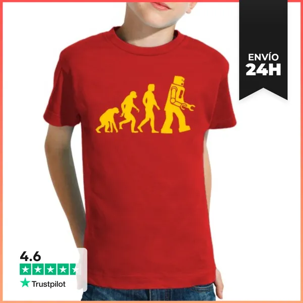 Camiseta Clásica Para Niños Evolución Robot Big Bang Theory