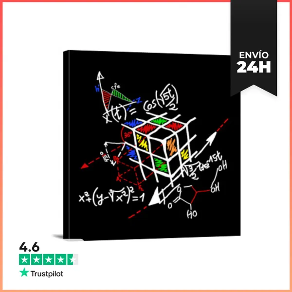 Lienzo Cuadrado Rubik Esquema LaTostadora