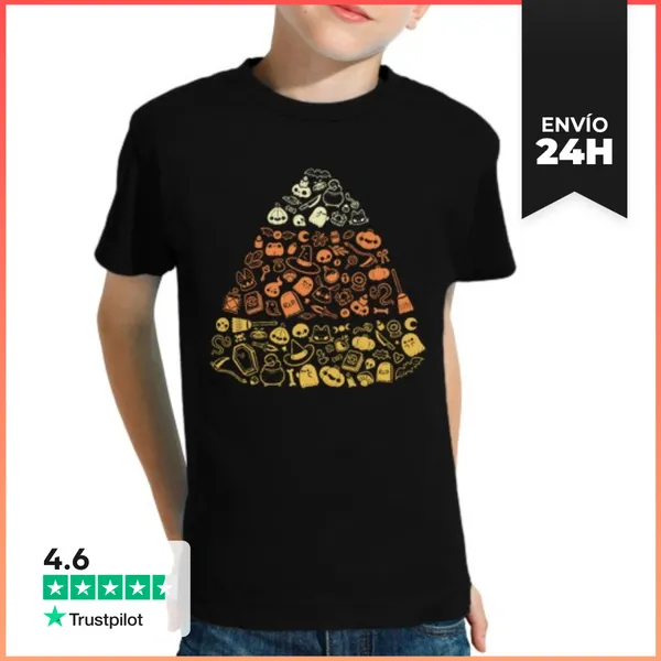 Camiseta Clásica Para Niños Dulce De Maíz De Halloween Lindo