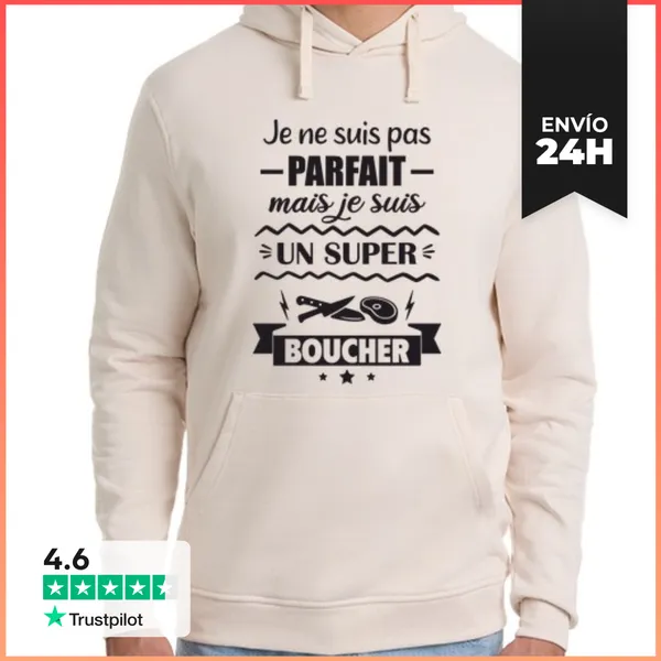 Sudadera Unisex Con Capucha Pase Perfecto Super Carnicero Idea De