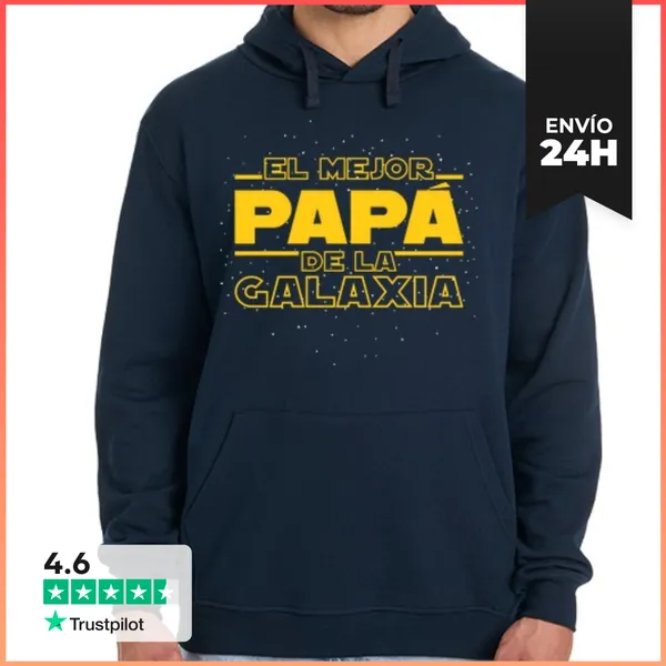 Sudadera Unisex Con Capucha El Mejor Papá De La Galaxia Regalo