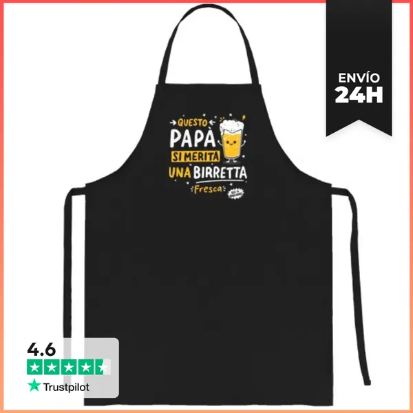 Delantal Papà Si Merita Una Birretta Regali Festa Del Papà
