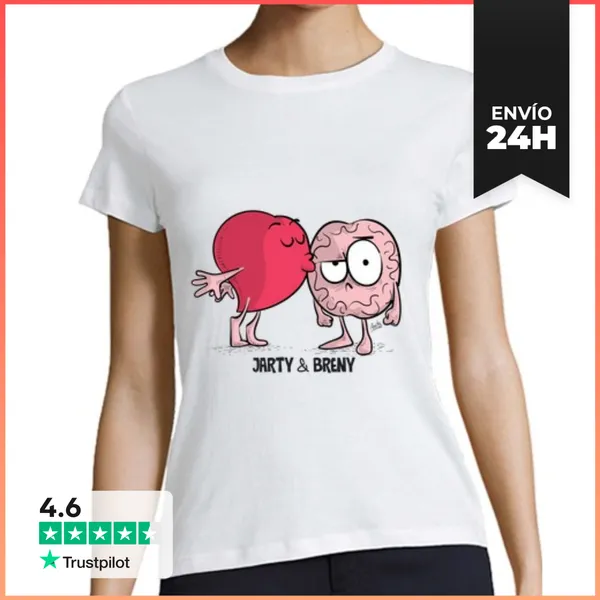 Camiseta Mujer Clásica Camiseta JARTYBRENY Beso - Mujer