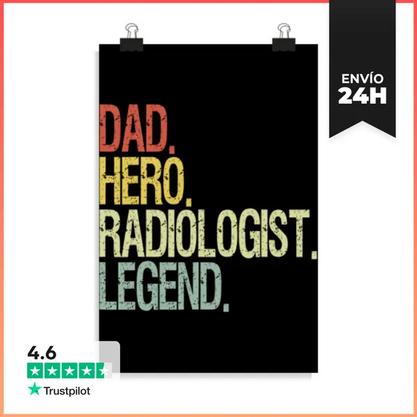 Póster Vertical Papá Radiólogo LaTostadora