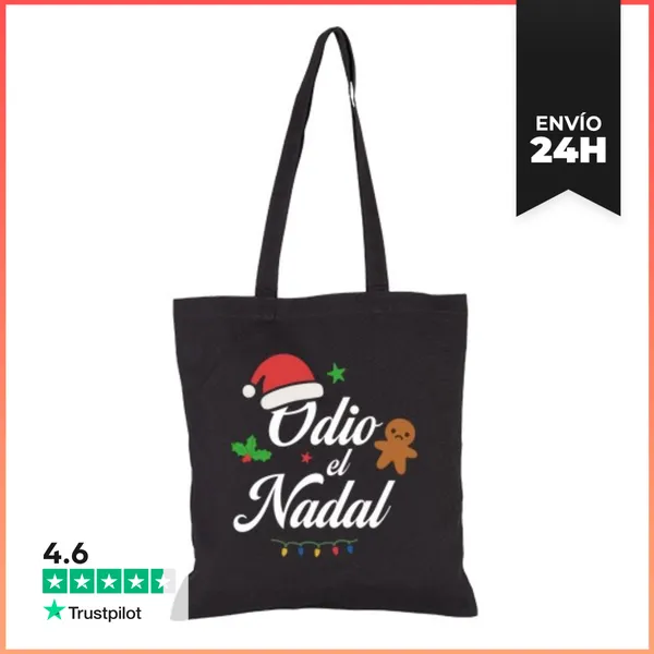 Bolsa De Tela ODIO EL NADAL LaTostadora