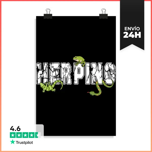 Póster Vertical Herpetología T Reptiles Serpiente Zoología