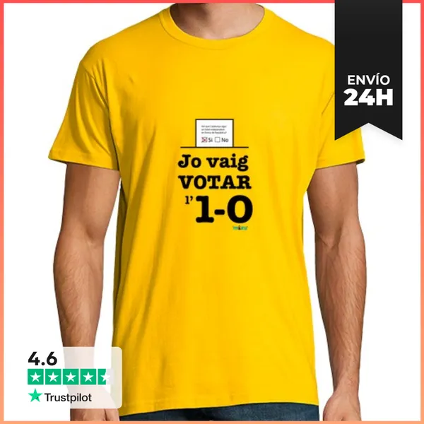 Camiseta Hombre Clásica Jo Vaig Votar L'1 D'octubre LaTostadora