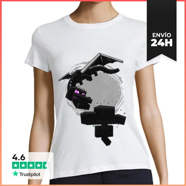 Camiseta Mujer Clásica Camiseta Minecraft Chica LaTostadora