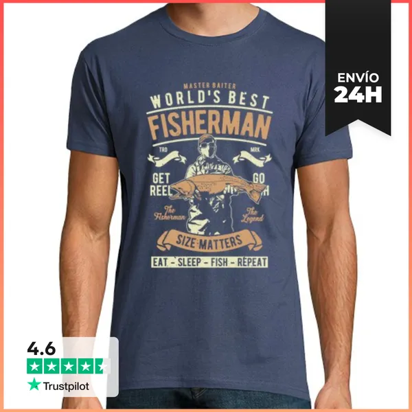 Camiseta Hombre Clásica Best Fisherman LaTostadora