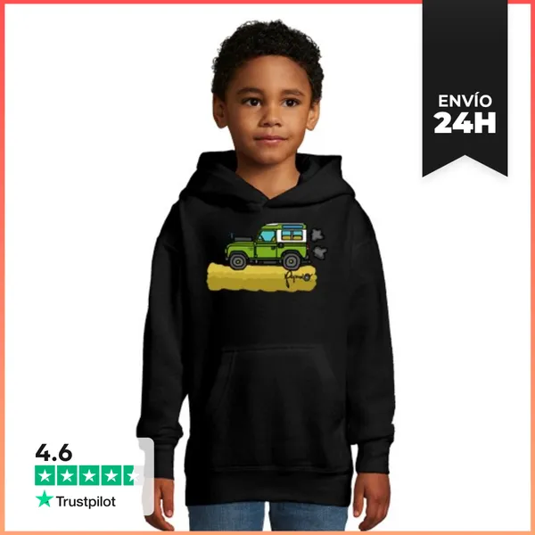 Sudadera Para Niños Con Capucha Land Rover LaTostadora