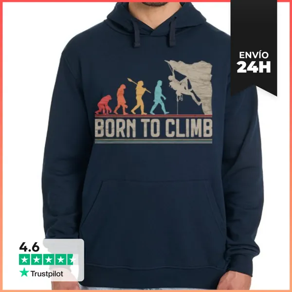 Sudadera Unisex Con Capucha Nacido Para Escalar Escalar Escalar