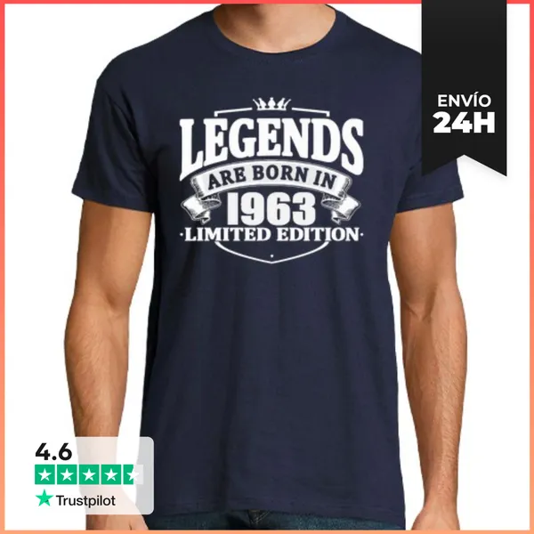 Camiseta Hombre Clásica Las Leyendas Nacen En 1963 LaTostadora