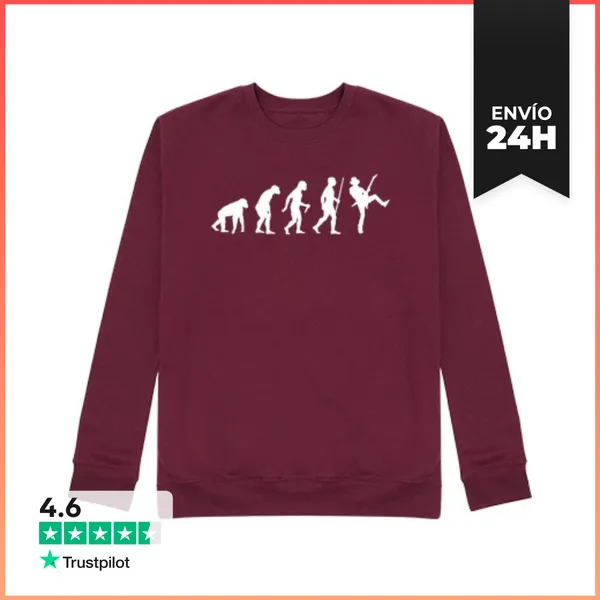 Sudadera Unisex Paso De Evolución De Guitarra LaTostadora