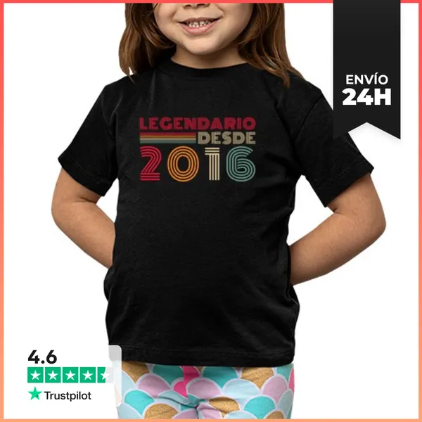 Camiseta Clásica Para Niños Legendario Desde 2016 Aniversario