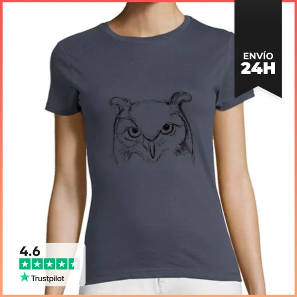 Camiseta Mujer Clásica Buho LaTostadora